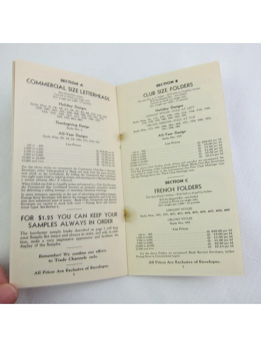 Goes Lithography Company Chicago Advertising Samples & Price List Booklet 1934